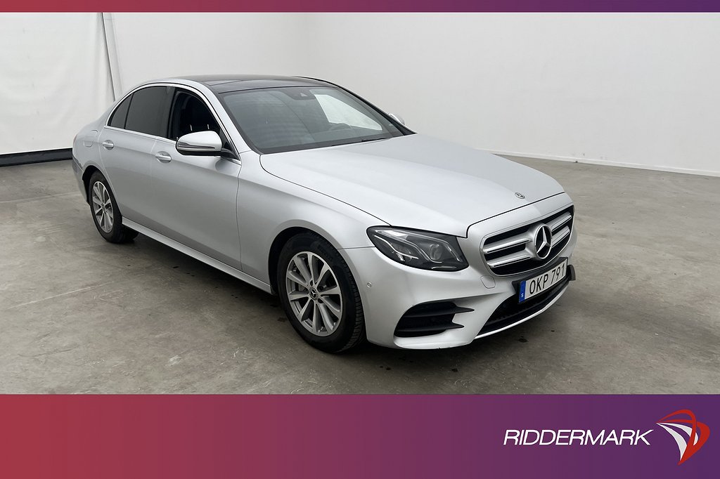 Mercedes-Benz E 220 d 4M AMG P-Värm Pano Burm 4,95% RÄNTA