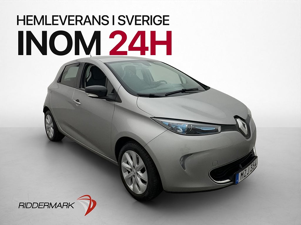 Renault Zoe R240 22 kWh Friköpt Batteri M&K-Värmare Kamera
