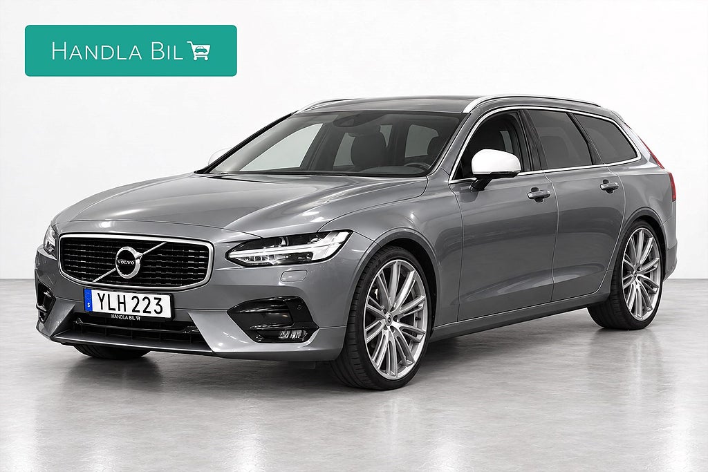 Volvo V90 D4 AWD R-design Pano Skinn/Alcantara P-värm Klimat Drag