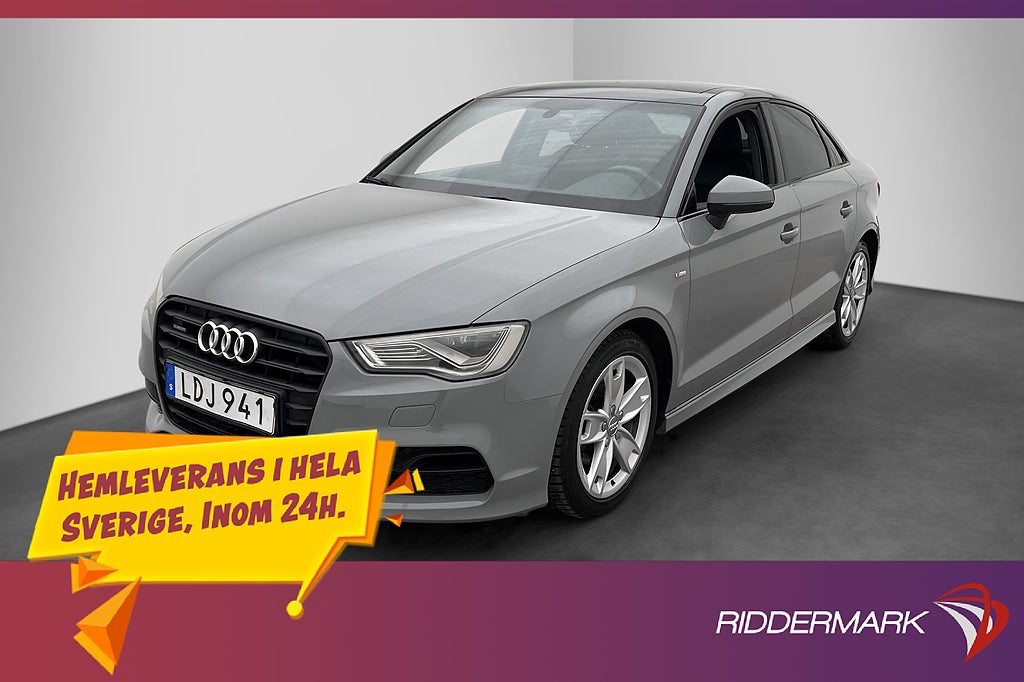 Audi A3 Sedan TDI Quattro 150hk S-Line Taklucka Halvskinn