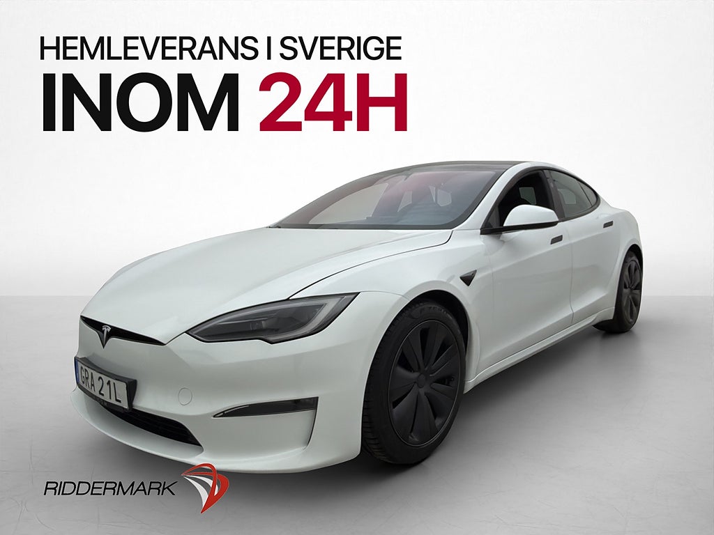 Tesla Model S AWD Yoke-ratt Svensksåld Kamera MOMS