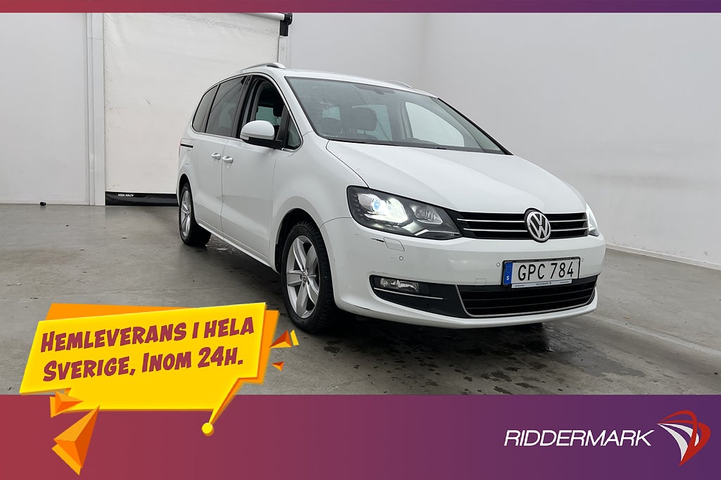 Volkswagen Sharan 2.0 TDI 4M GT 7-Sits Värmare Drag El-Dörr