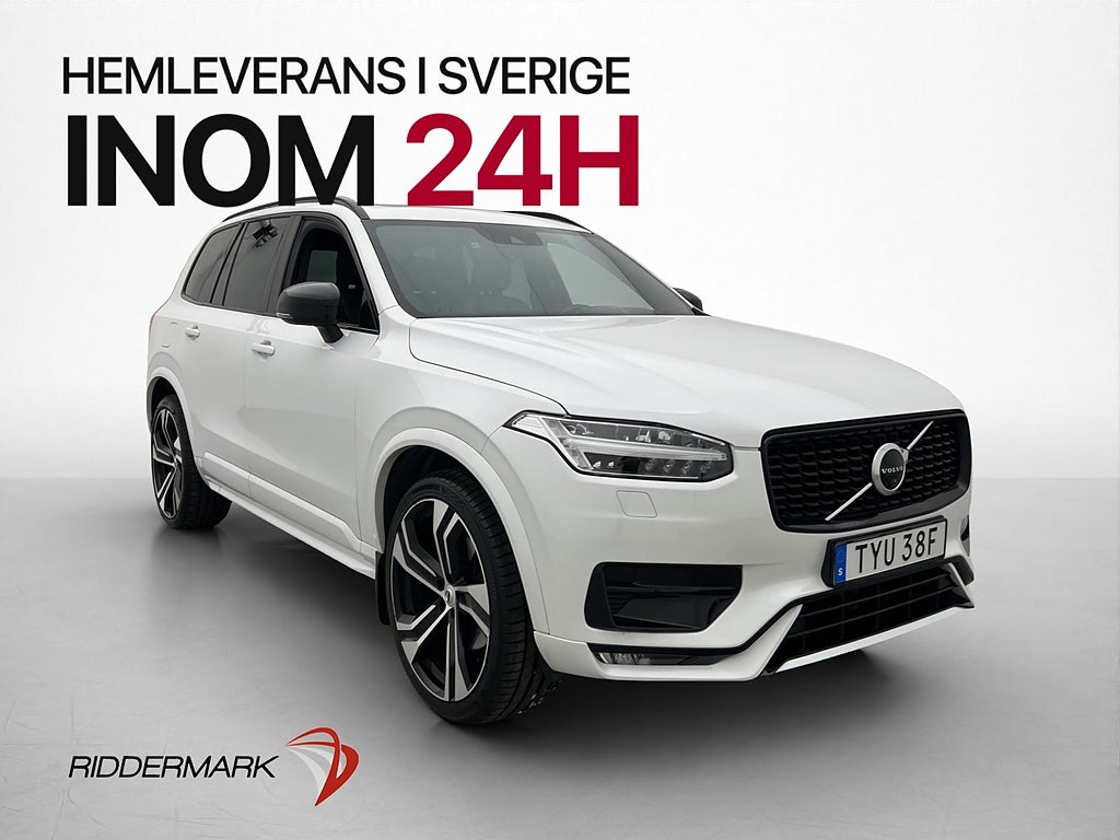 Volvo XC90 B5 AWD 235hk 7 sits R Design Pano HuD H/K BLIS