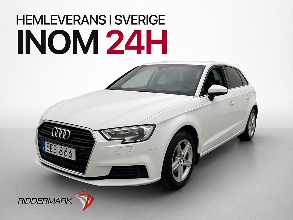Audi A3 Sportback 1.5 TFSI 150hk Proline Sensorer 0,5l/mil