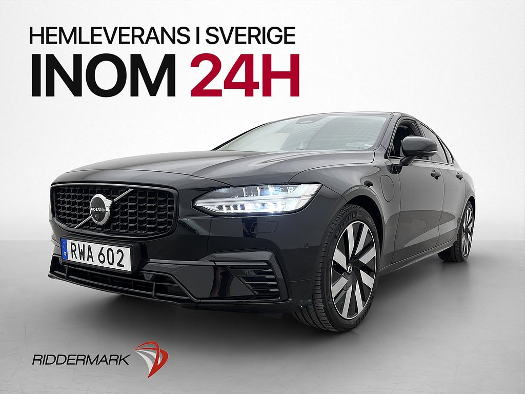Volvo S90 Recharge T8 AWD Plus Dark Skinn 360° Nyservad MOMS