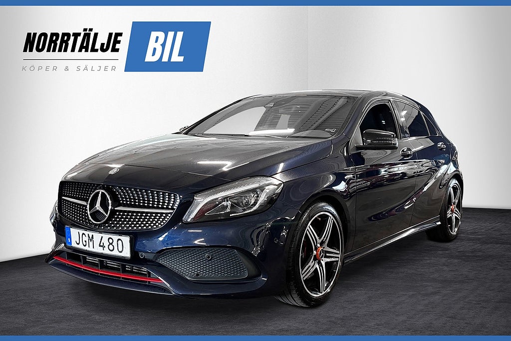 Mercedes-Benz A 250 218 HK AMG SPORT 4M H/K VÄRMARE B-KAMERA PDC NYBES