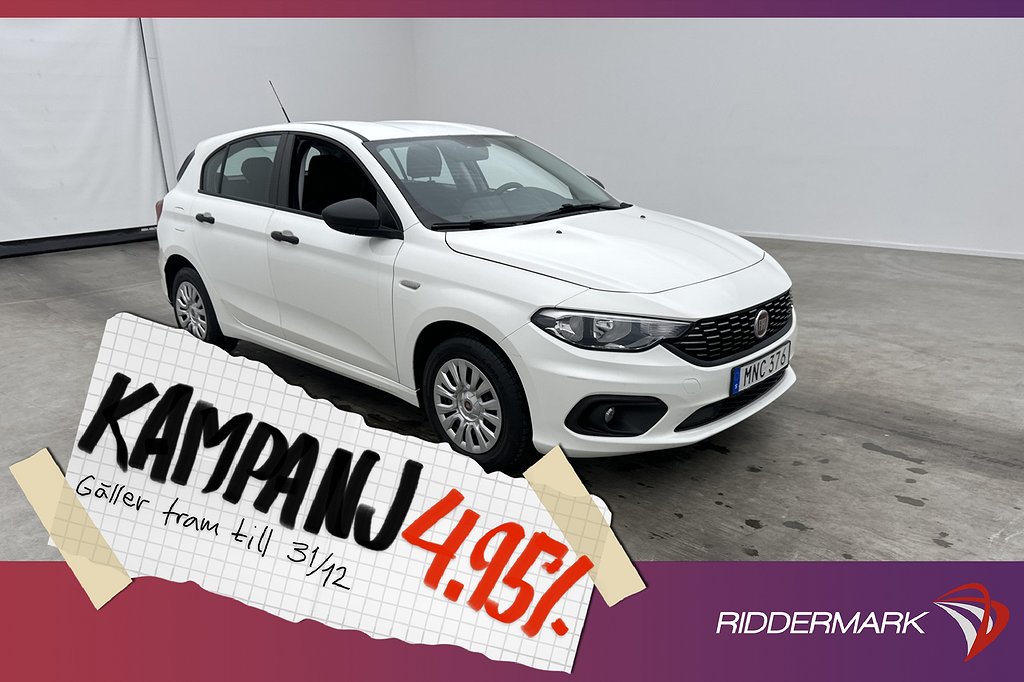 Fiat Tipo 1.4 FIRE 95hk Pop Sensorer Farthålla 4,95% Ränta