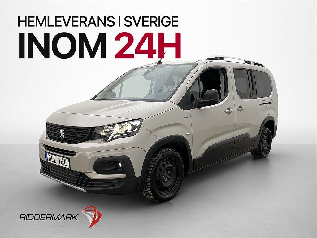 Peugeot Rifter Lång GT-Line 130hk Värm B-Kamera 7-Sits Moms