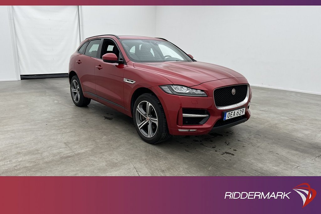 Jaguar F-Pace 20d AWD 180hk R-Sport Pano Meridian Navi Skinn