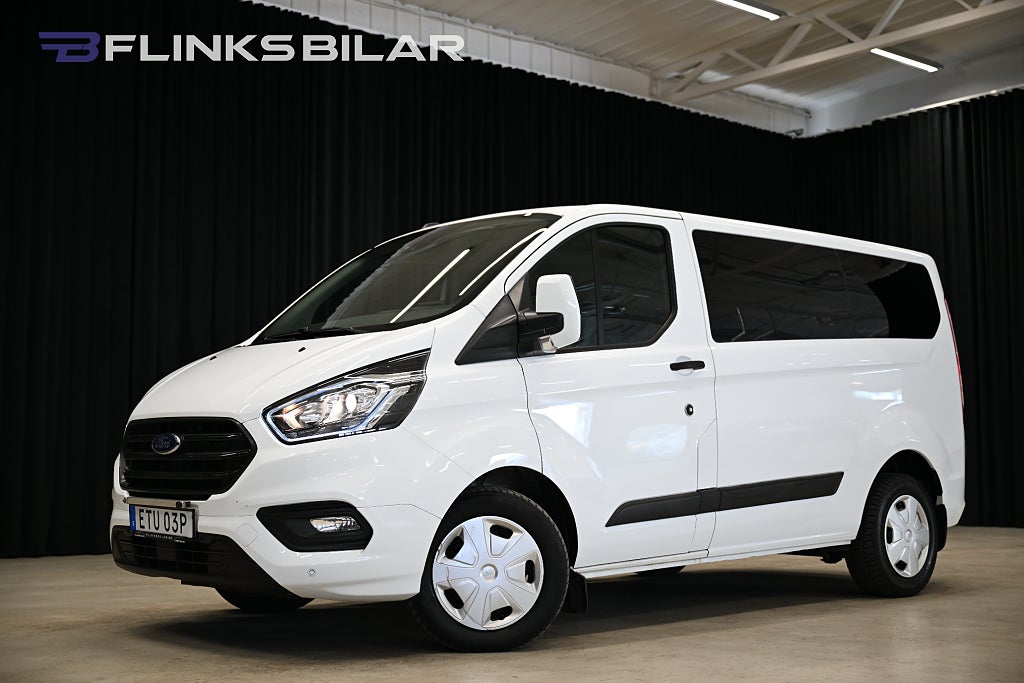 Ford Transit Custom 130HK Automat|9-Sits|Värmare|Backkamera|Leasbar