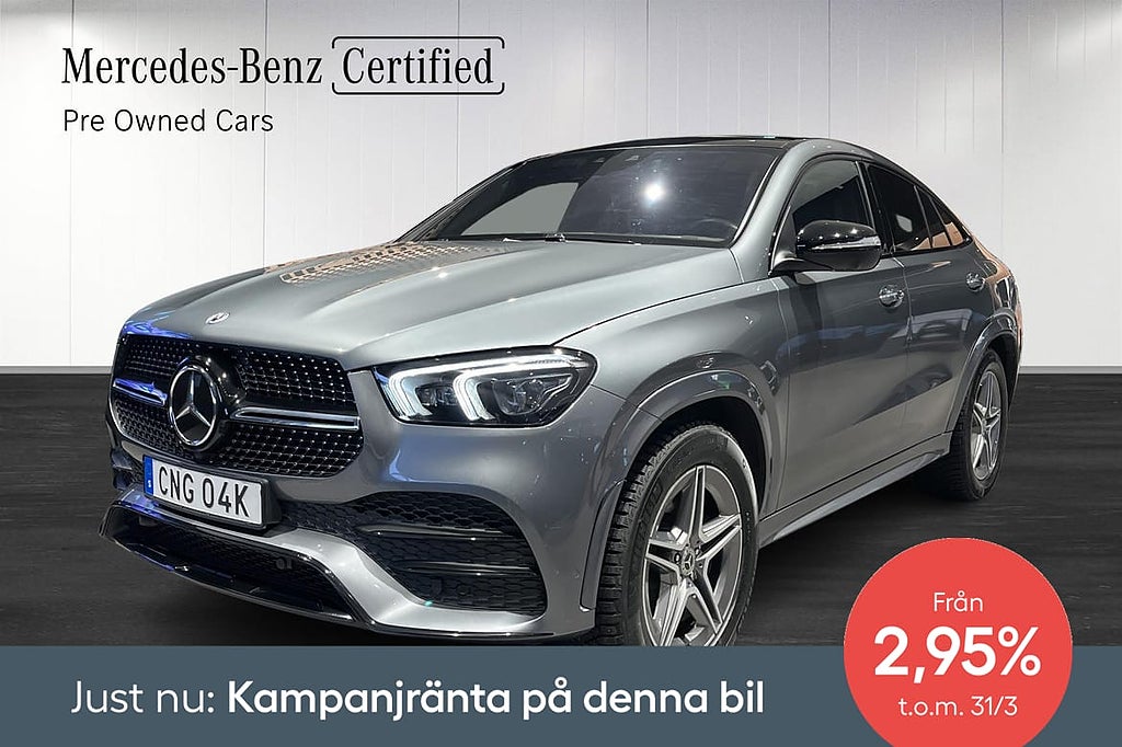 Mercedes-Benz GLE 350 de 4MATIC Coupé Burmester, Nightpackage 2,95% ränta