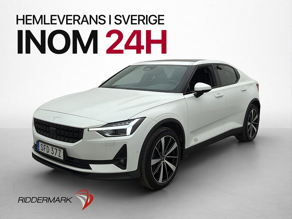 Polestar 2 Long Range Dual Motor 408hk Pano H/K Dragkrok 360