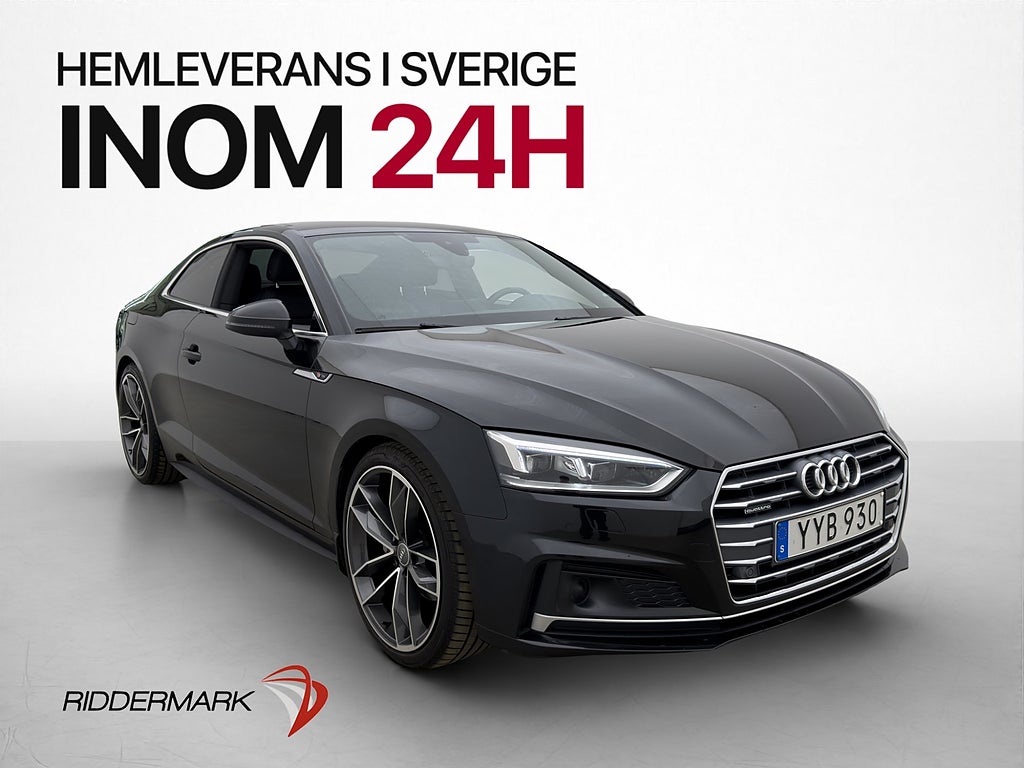 Audi A5 Coupé 2.0 TDI 190hk Q S-Line Värmare Adaptiv-Fart