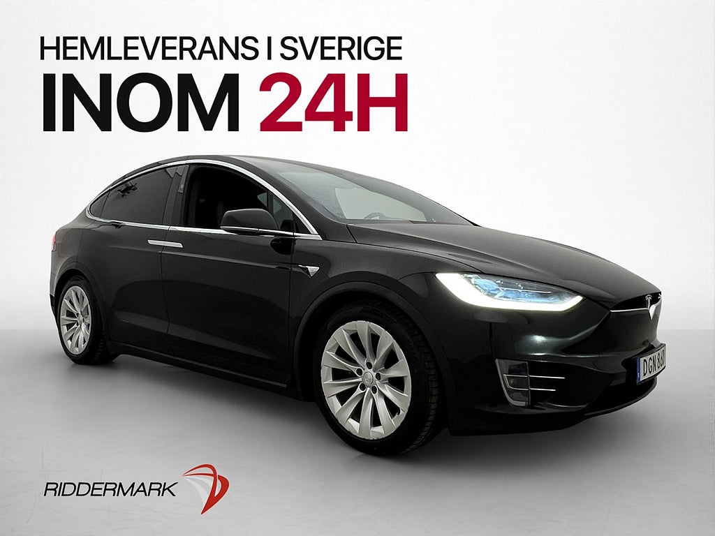 Tesla Model X Long Range AWD 7-Sits Pano AP Svensksåld