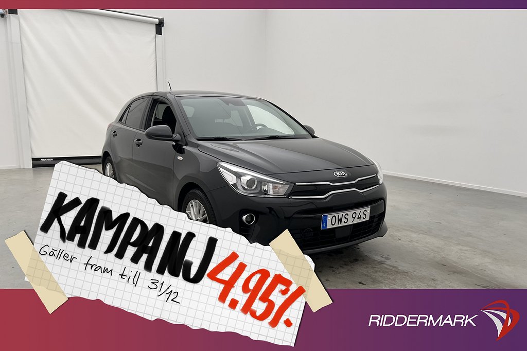 Kia Rio 1.2 CVVT 84hk Advance Kamera CarPl 4,95% Ränta