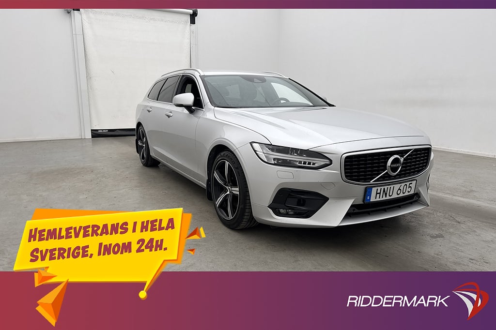Volvo V90 D4 AWD R-Design Dragkrok Värmare CarPlay Rattvärme