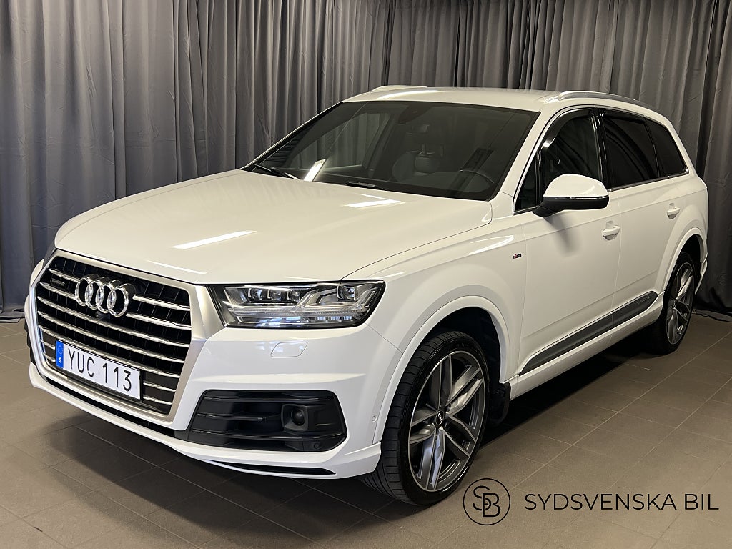 Audi Q7 50 TDI Q S-line, 360, Cockpit, Värmare, 7-sits 286hk