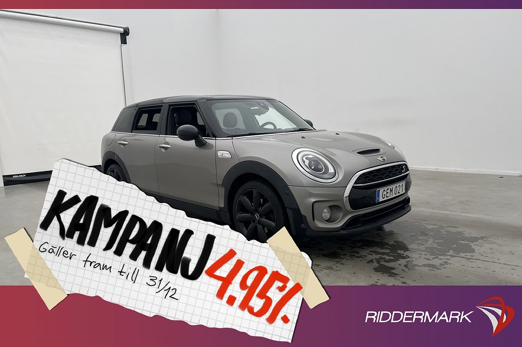 MINI Clubman S 192hk Panorama H/K HUD Kamer 4,95% Ränta