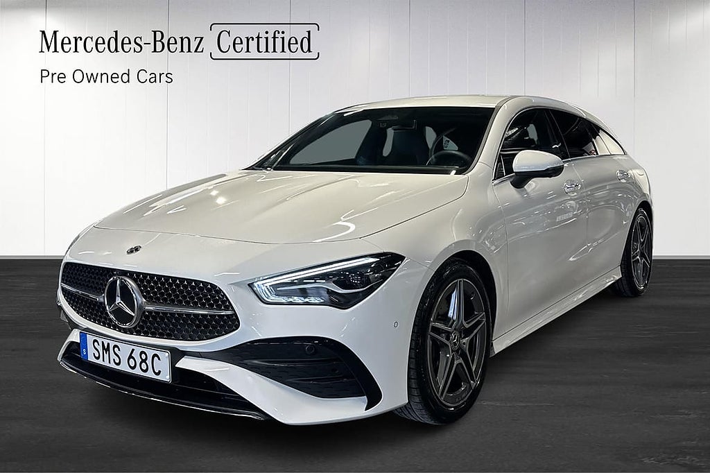 Mercedes-Benz CLA 200 Shooting Brake AMG Dragkrok Distronic Keyless 360° Moms