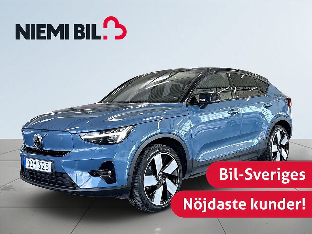 Volvo C40 Recharge Twin Ultimate S&V-hjul/Drag/Pano/H/K/Värmepump