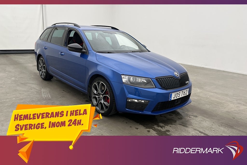 Skoda Octavia RS 2.0 TSI 220hk Skinn Kamera CANTON Värmare