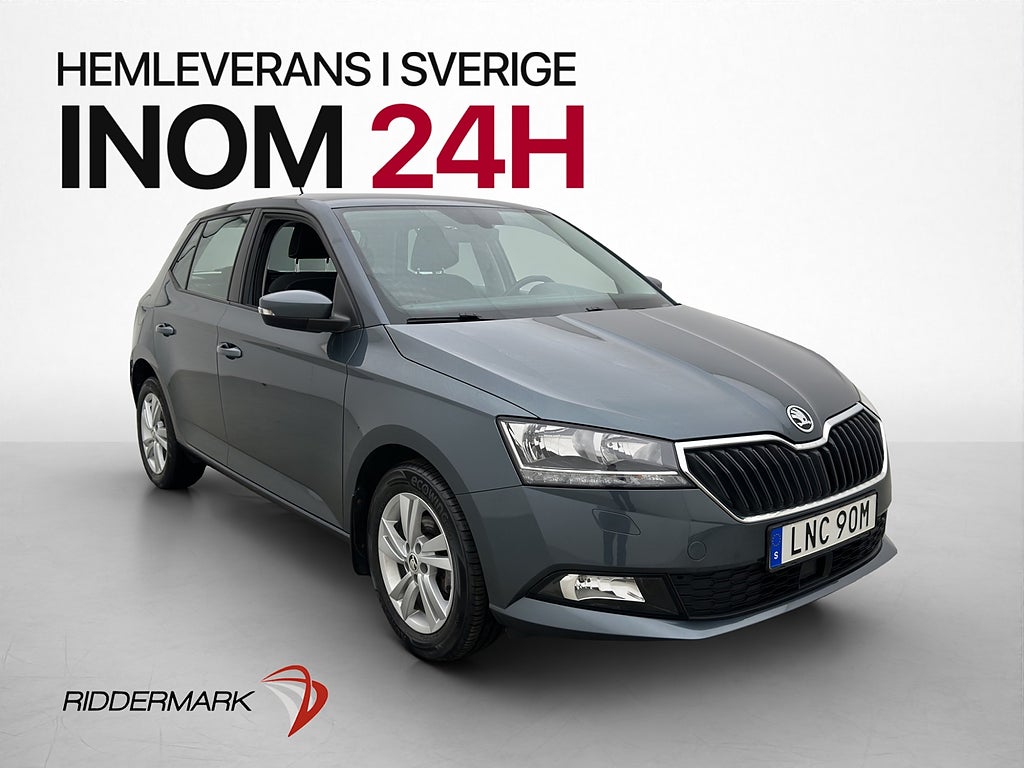 Skoda Fabia 1.0 Style Sensorer 0.49 l/mil 360kr skatt Nyserv