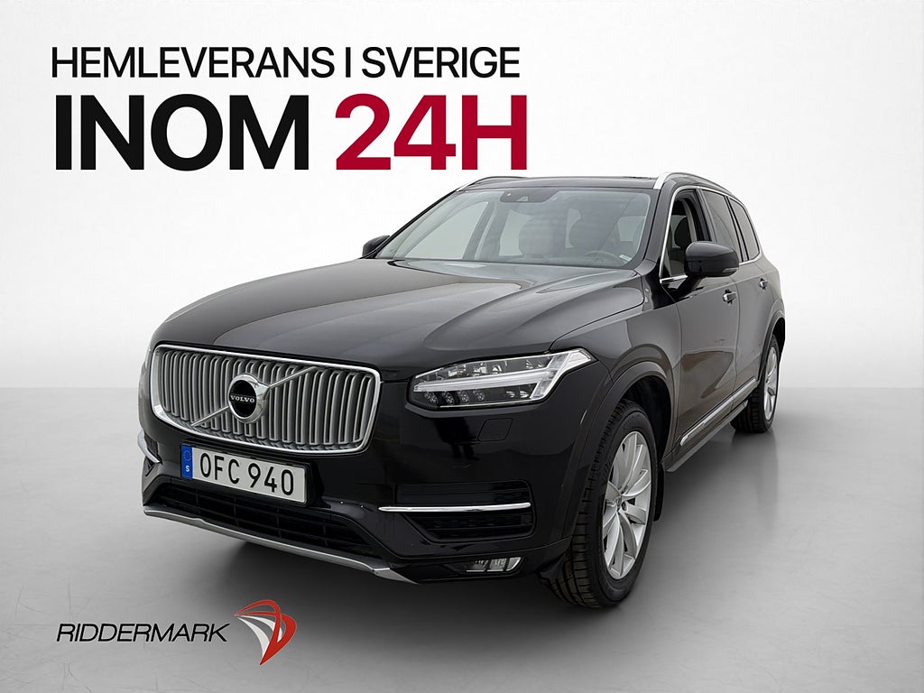 Volvo XC90 D5 AWD Inscription 7-Sits Panorama Värmare Dragkr