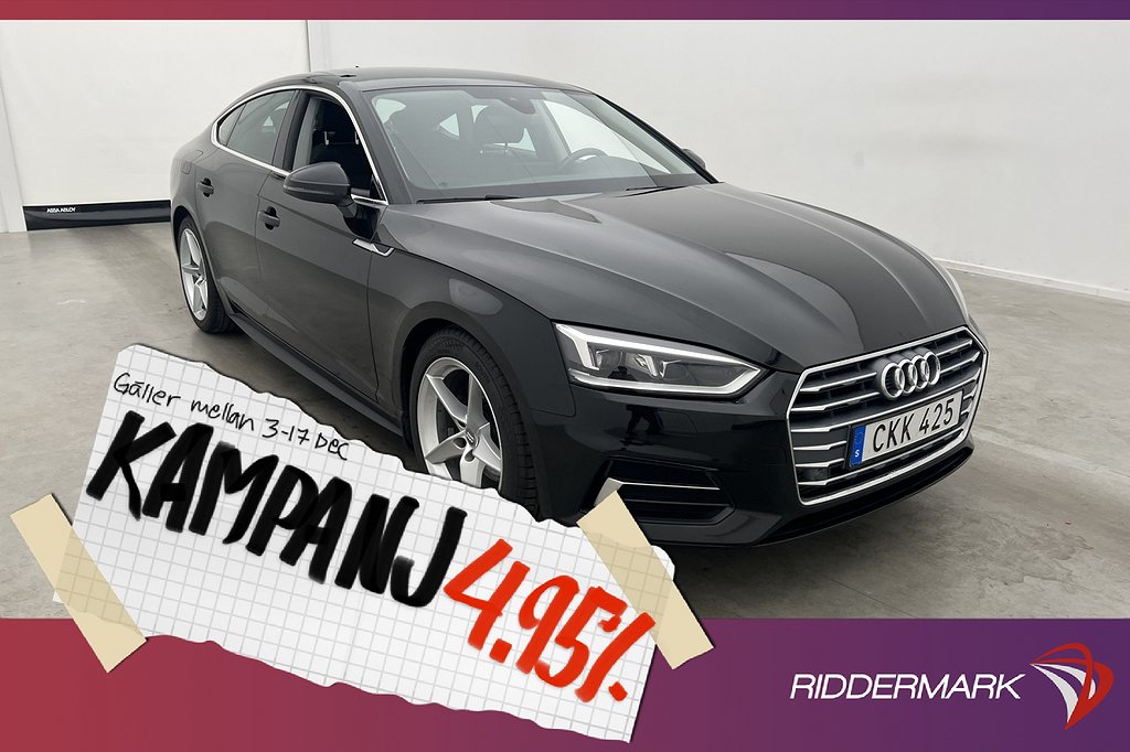 Audi A5 Sportback TFSI 190hk Proline Sensorer 4,95% Ränta