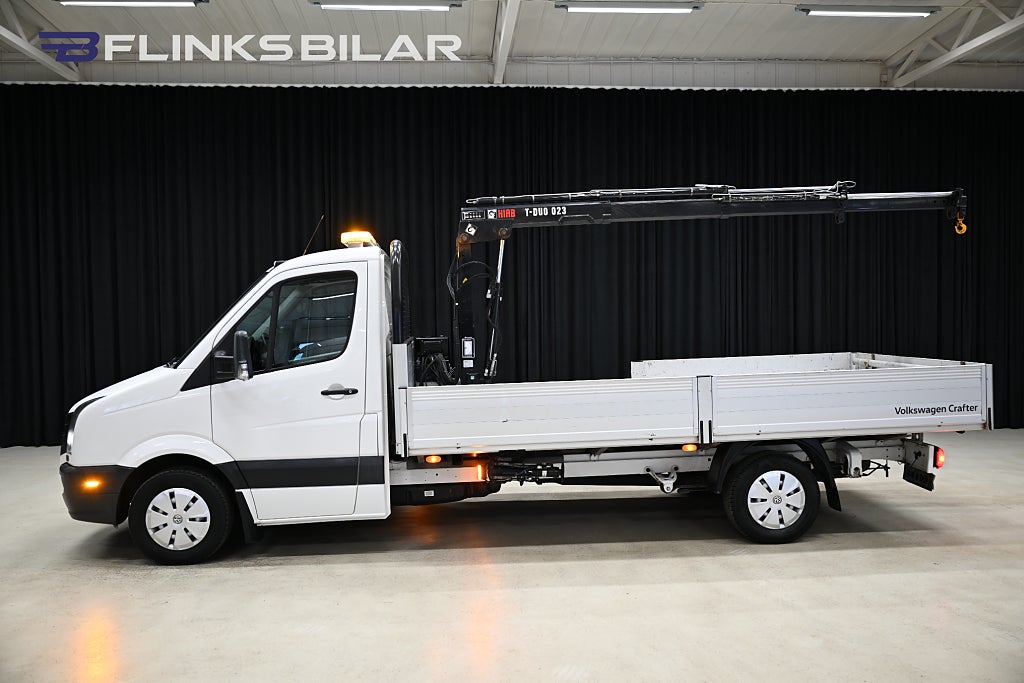 Volkswagen crafter 163HK L4 Flak|Kranbil|HIAB|1.6ton-kran|EnÄgare|Leasbar