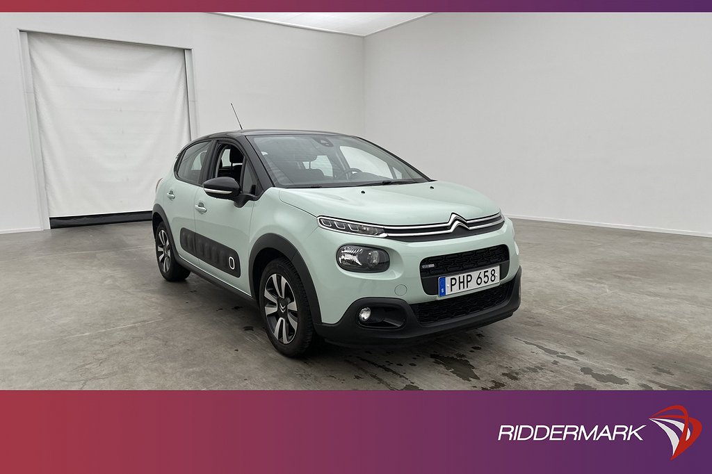 Citroën C3 1.2 VTi 82hk Feel Sensorer Farthållare 0,43l/mil