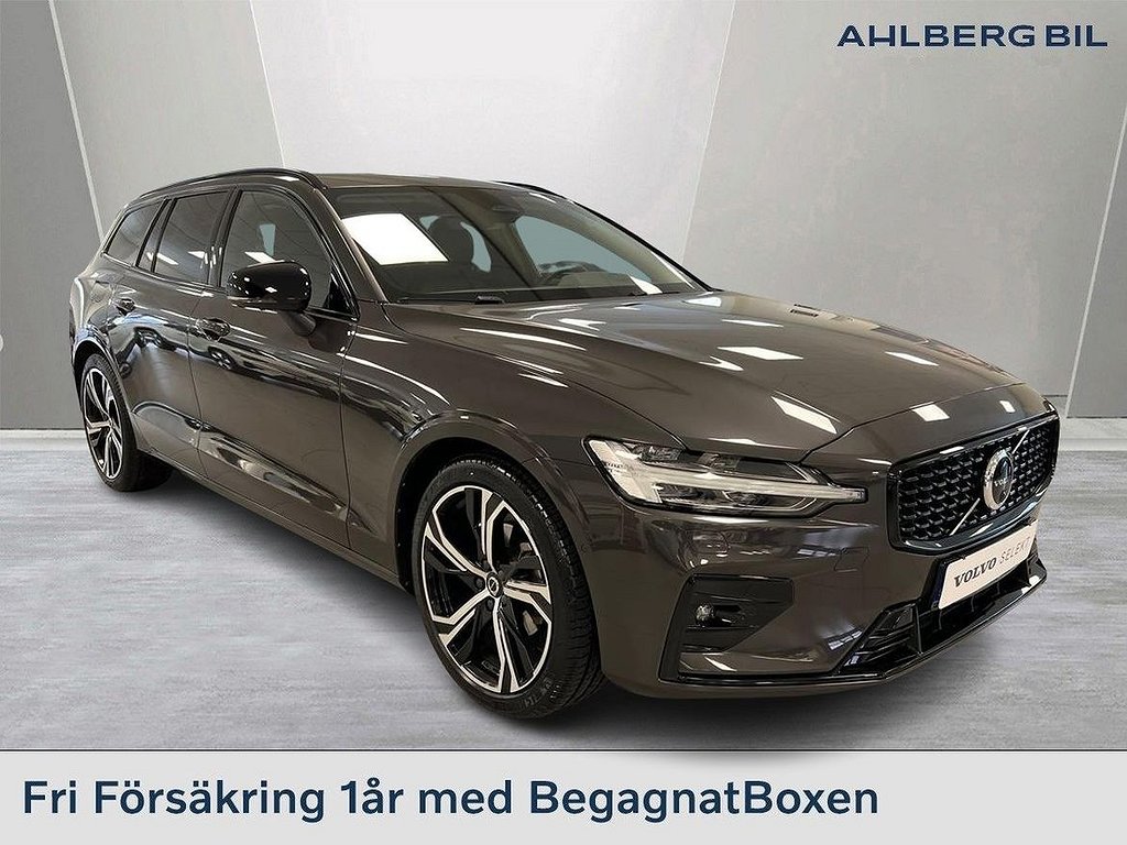 Volvo V60 B4 Diesel Plus Dark, Vinterhjul ingår, Dragkrok, 360 Kamera, Läd