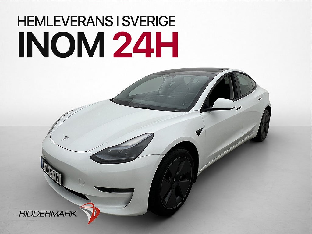 Tesla Model 3 Long Range AWD Kamera Pano Svensksåld MOMS