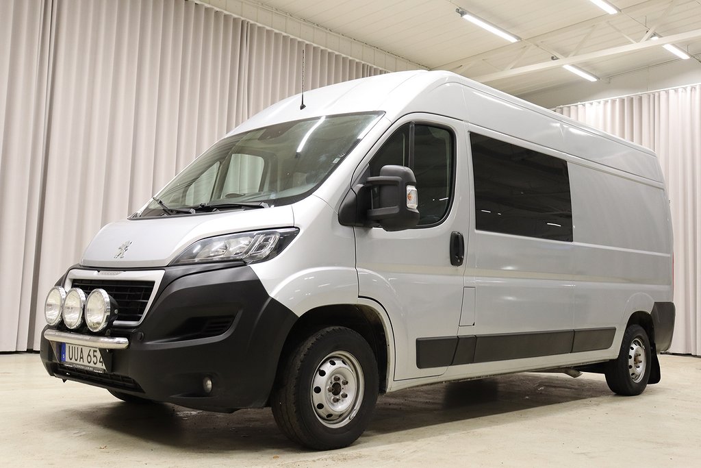 Peugeot Boxer 163HK L4 Dubbelhytt 6-Sits Drag M-Värmare