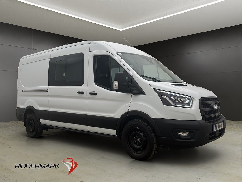Ford transit CrewVan L3H2 Cockpit Värm Drag 360° 2xDörr MOMS