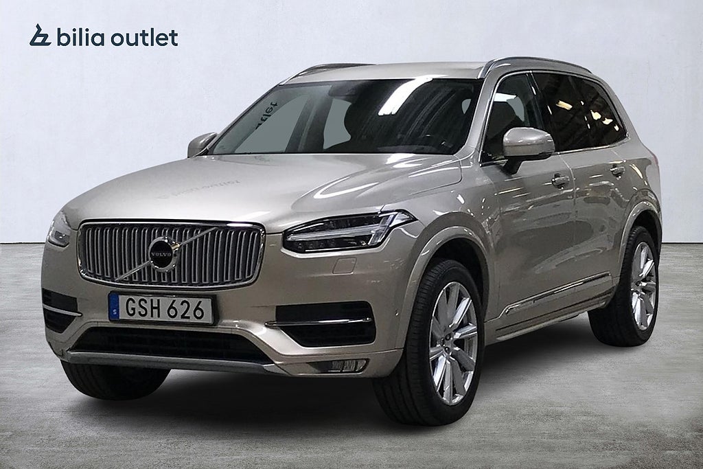 Volvo XC90 T6 AWD Inscription 7-sits 320hk Navi HuD Drag B-kamera