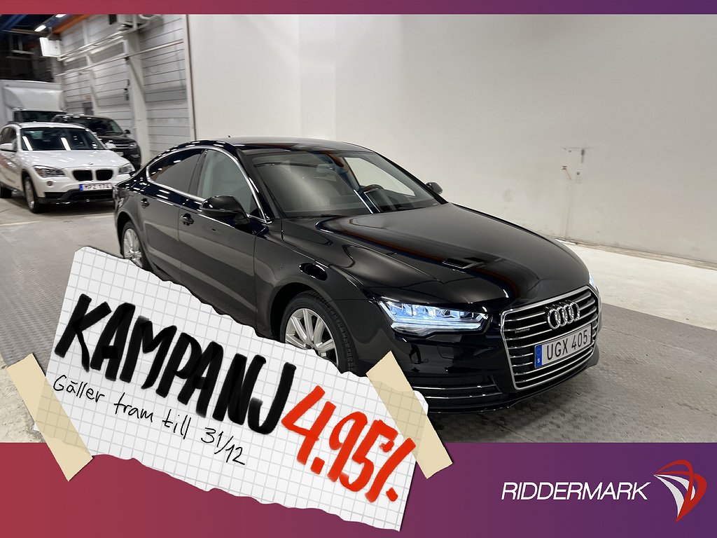 Audi A7 Sportback 2.0 Q 252hk Comfort Skinn 4,95% Ränta