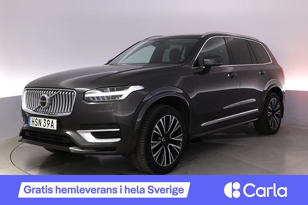 Volvo XC90 7-sits Re T8 AWD Plus Bright Läder H/K Drag 4.99%