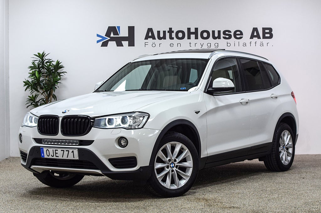 BMW X3 xDrive20d Värmare Drag Pano Skinn H/K Garanti
