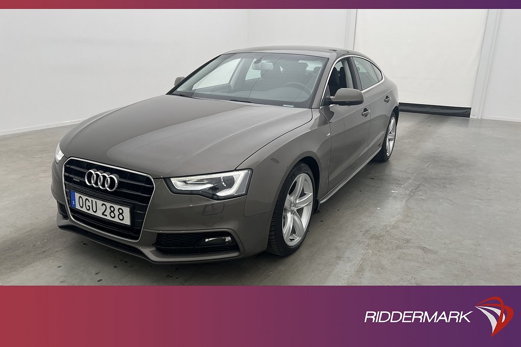 Audi A5 Sportback TDI Q 190hk S-Line Värm Sensorer Halvskinn