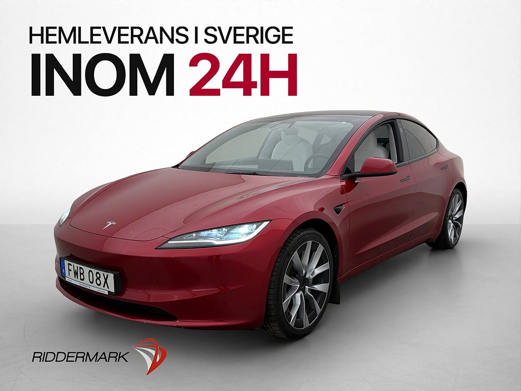 Tesla Model 3 Long Range AWD Drag Pano Värmepump Kamera