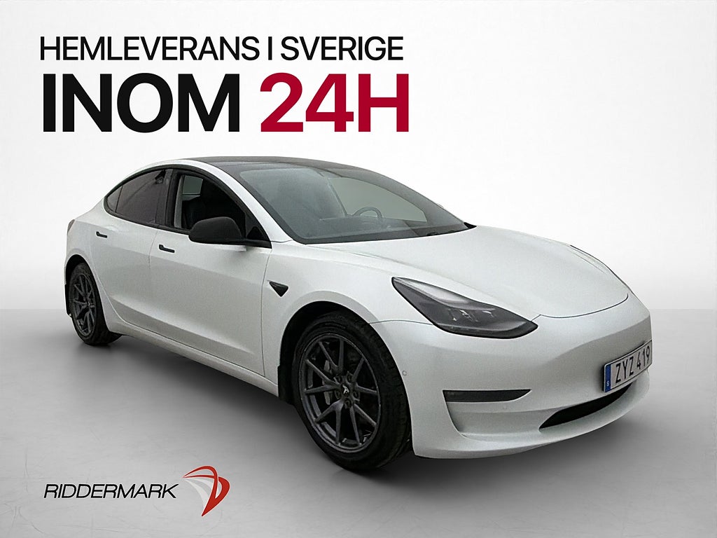 Tesla Model 3 Long Range AWD Drag Svensksåld Panorama