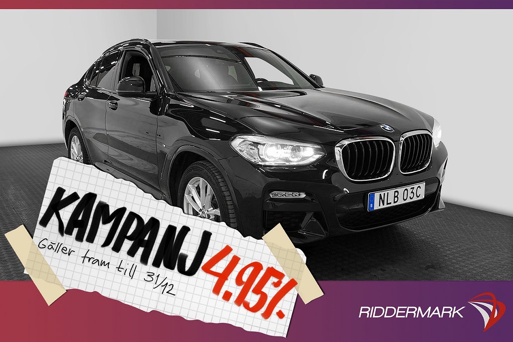 BMW X4 xDrive20d 190hk M Sport Dragkrok HiFi Nav 4,95% Ränta