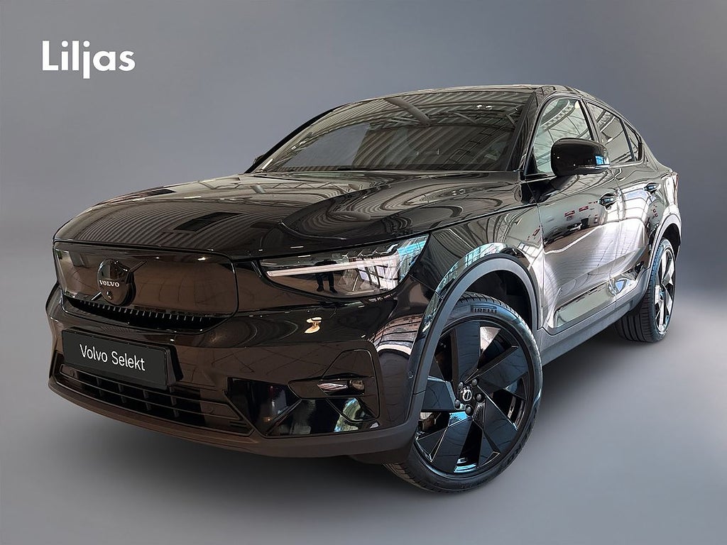 Volvo EC40 Single M Extended R Plus Black Edt//Dragkrok//