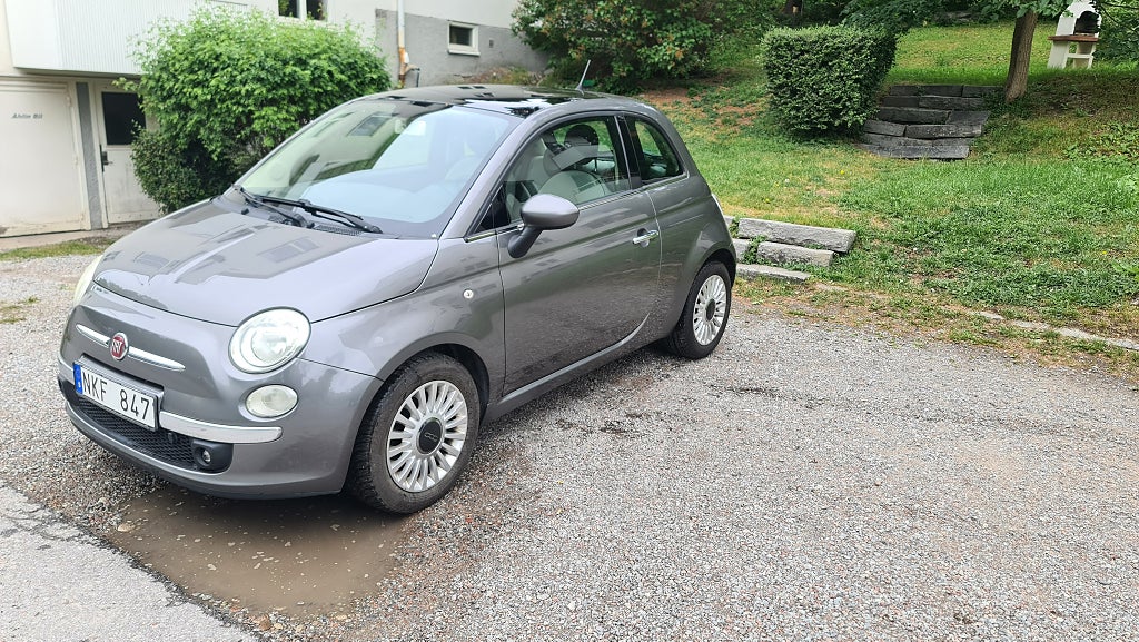 Fiat 500 1.2 8V Lounge Glastak Tre brukare Nybesiktad