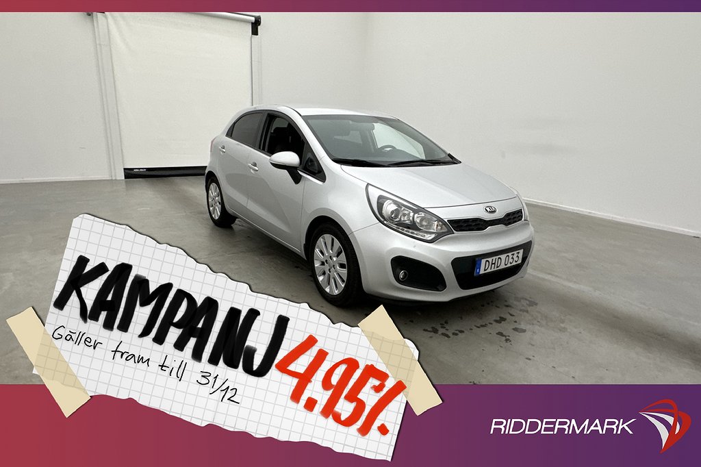 Kia Rio 1.4 CVVT Advance Rattvärme Sensorer 4,95% Ränta