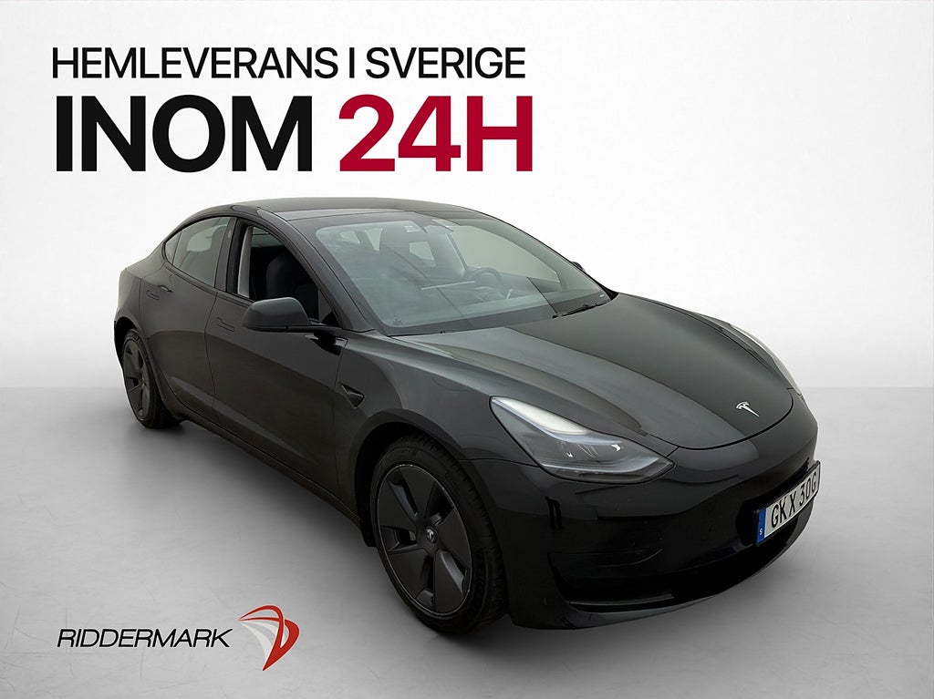 Tesla Model 3 Standard Range 283hk Pano Värmepump Läder MOMS