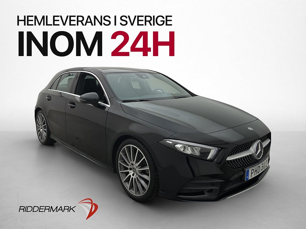 Mercedes-Benz A200 AMG Line Pano Kamera Halvskinn 2-Brukare