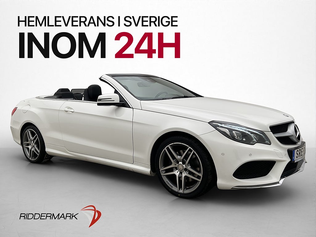 Mercedes-Benz E 200 Cabriolet 184hk AMG Sport Kamera Skinn
