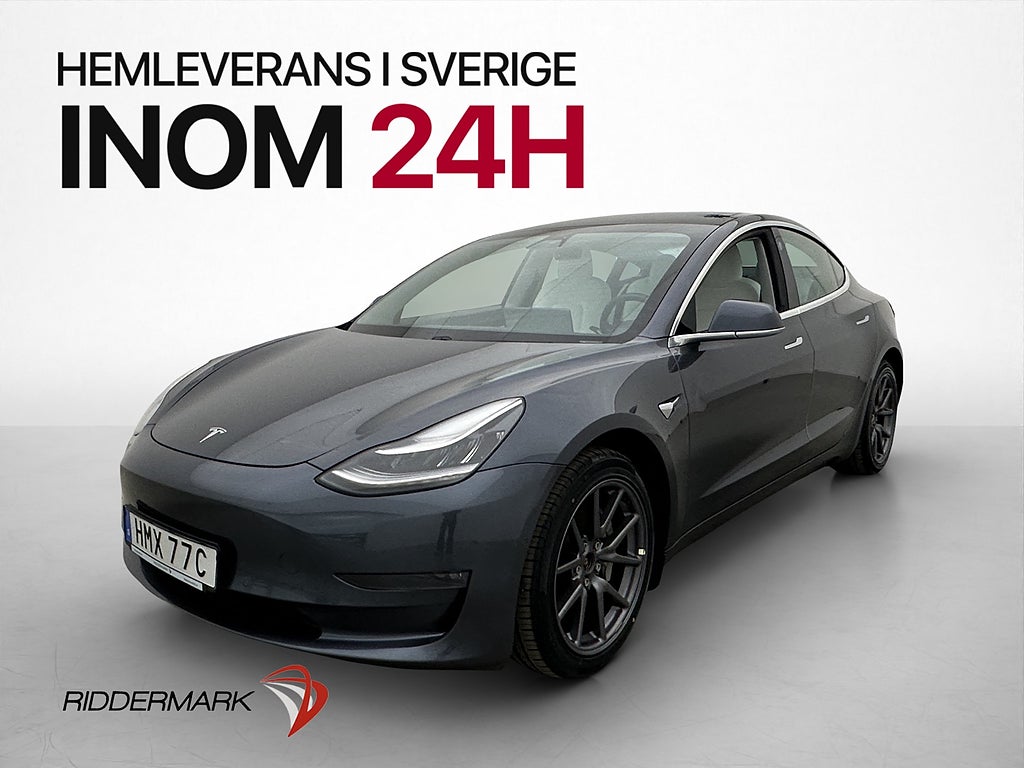 Tesla Model 3 Long Range AWD Ljus interiör Autopilot Pano