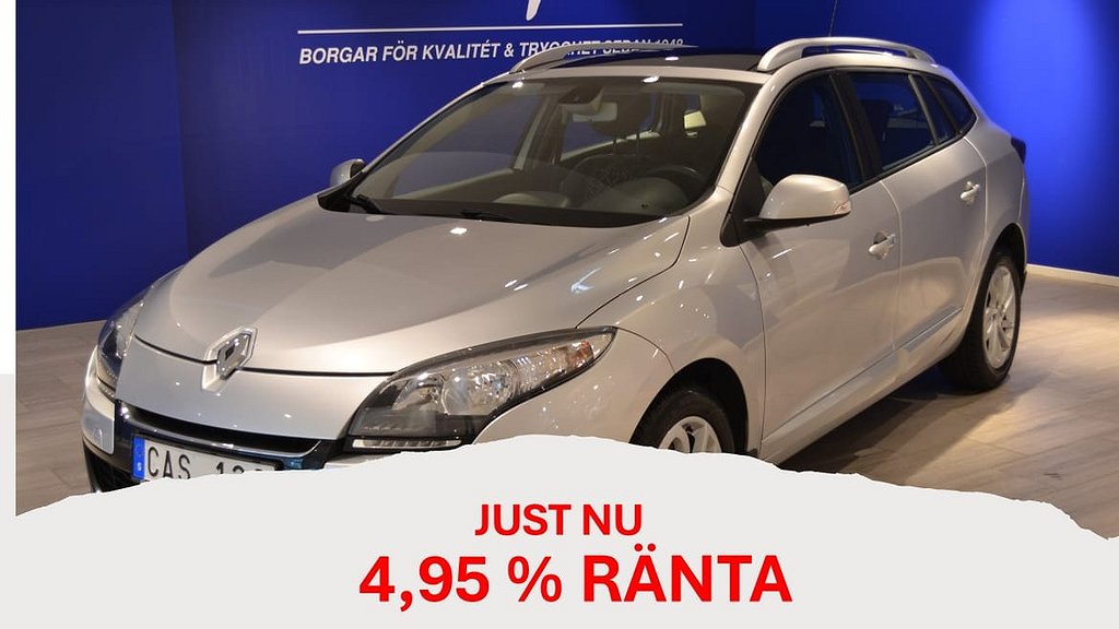 Renault Mégane Grandtour (NU 4,95 % RÄNTA) 1.6 VVT 110hk Panoramaglastak V-hjul